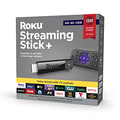 Roku Streaming Stick | HD/4K/HDR Streaming Device with Long-range Wireless and Roku Voice Remote...
