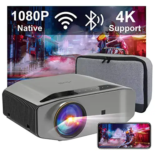 5G WiFi Bluetooth Projector, Artlii Energon2 Outdoor Projector 4K Supported, Full HD Native 1080P,...