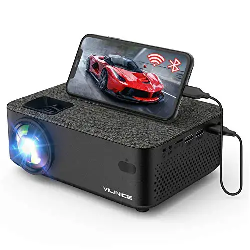 WiFi Projector, VILINICE 7500L Mini Bluetooth Movie Projector ,Portable Phone Projector with...
