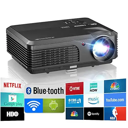 Wireless Projector WiFi Bluetooth 5500 Lumens Portable HD LED Projector 1080p Support, Digital Home...