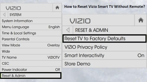 How to Reset Vizio TV