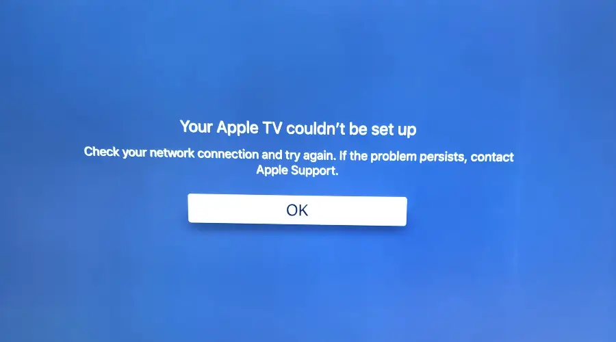 Apple TV Wont Connect to Wifi or Network.