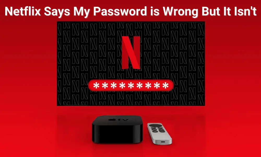 Netflix Says My Password is Wrong But It Isn't