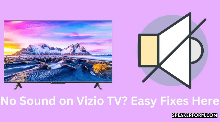 No Sound on Vizio TV Easy Fixes Here