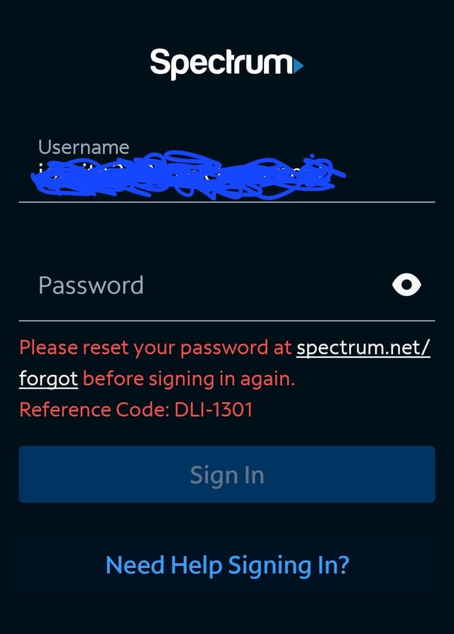 Can'T Login to Spectrum