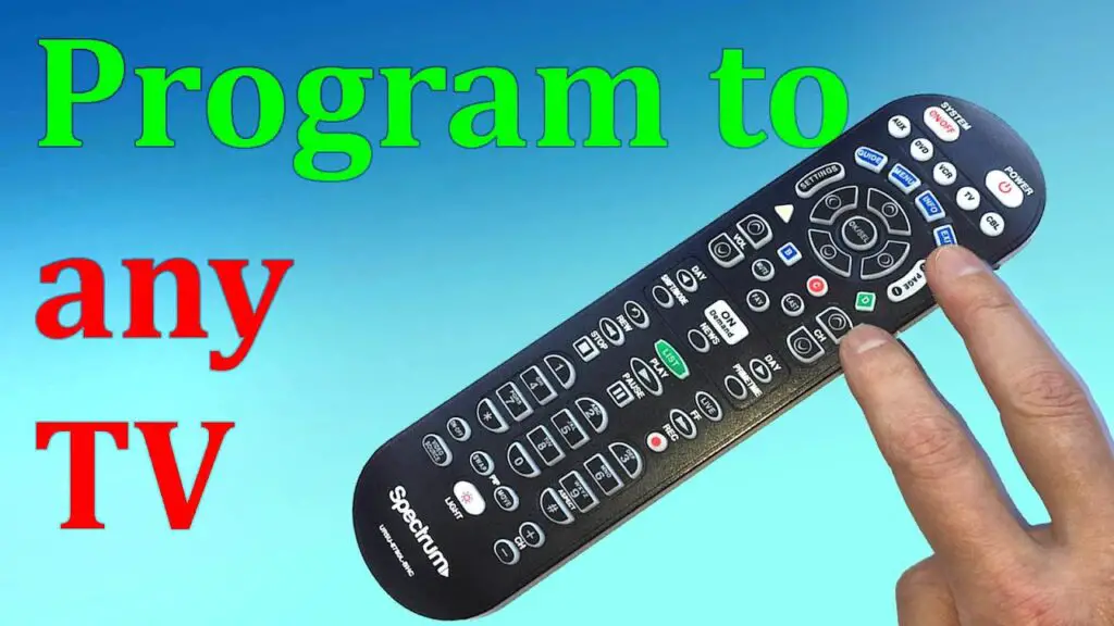 Program Spectrum Remote to Tv