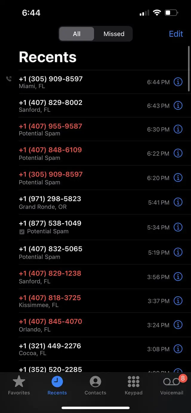 Spam Call From Spectrum