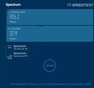 Spectrum Internet Not Getting Full Speed