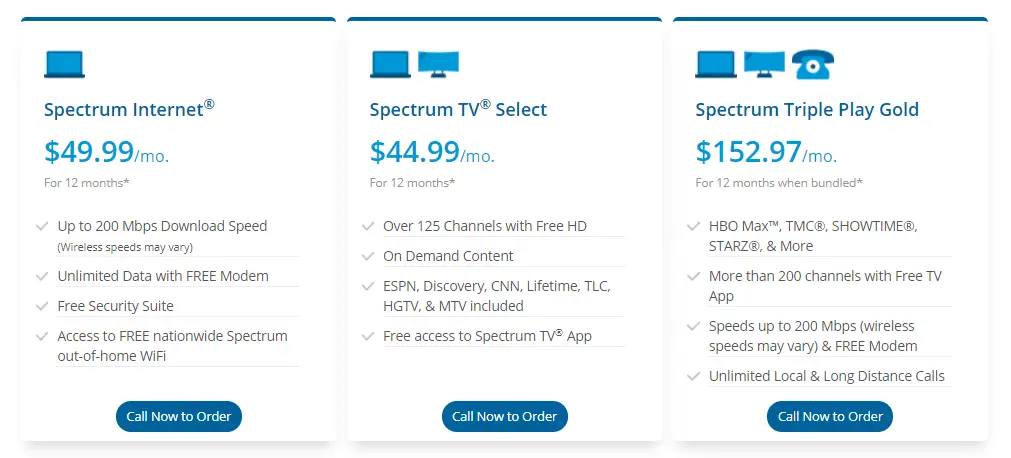 Spectrum Internet Plan Comparison