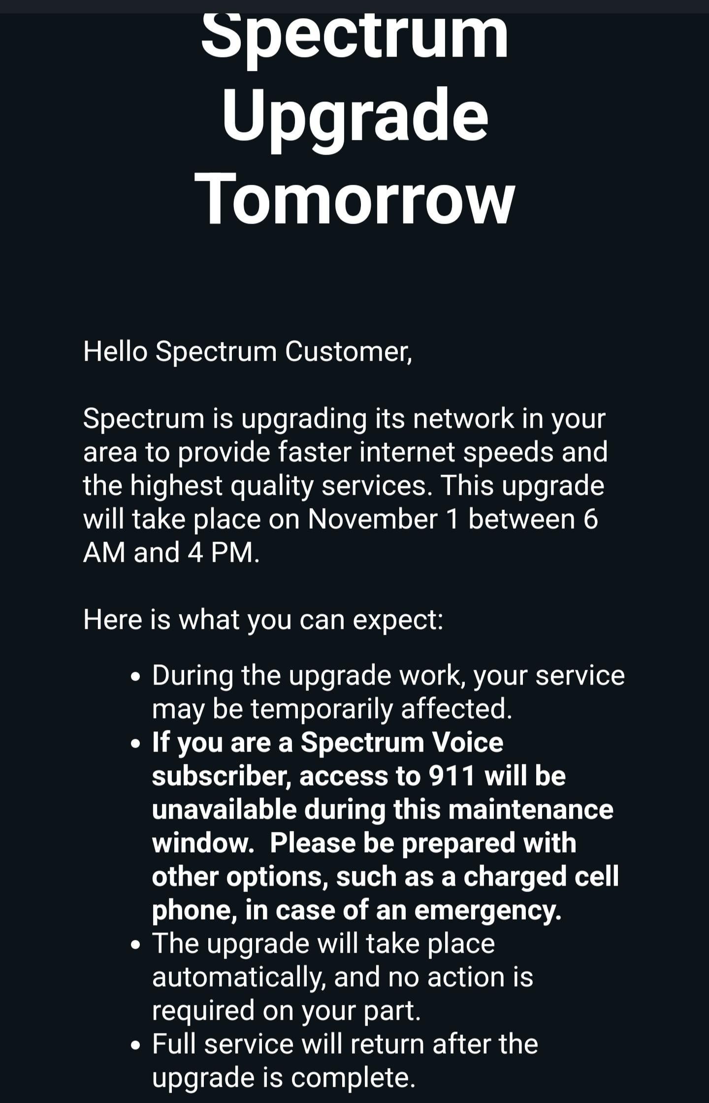 Upgrade Spectrum Internet