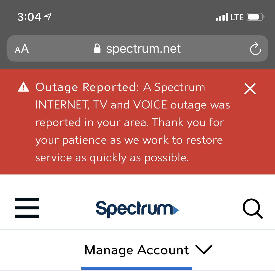 What Happened to Spectrum Internet Outage