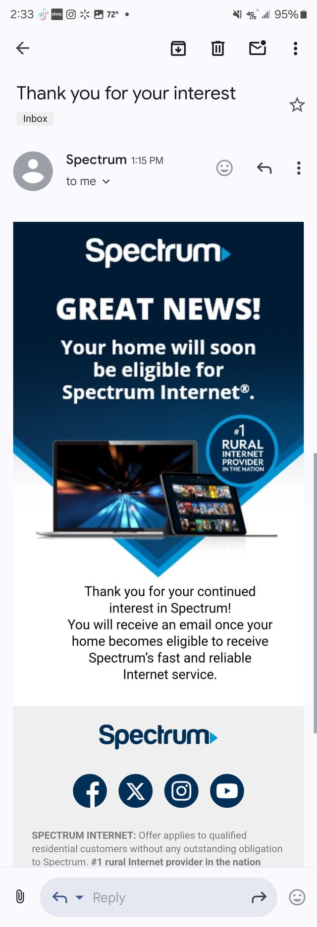 What Happened to Spectrum Internet Today