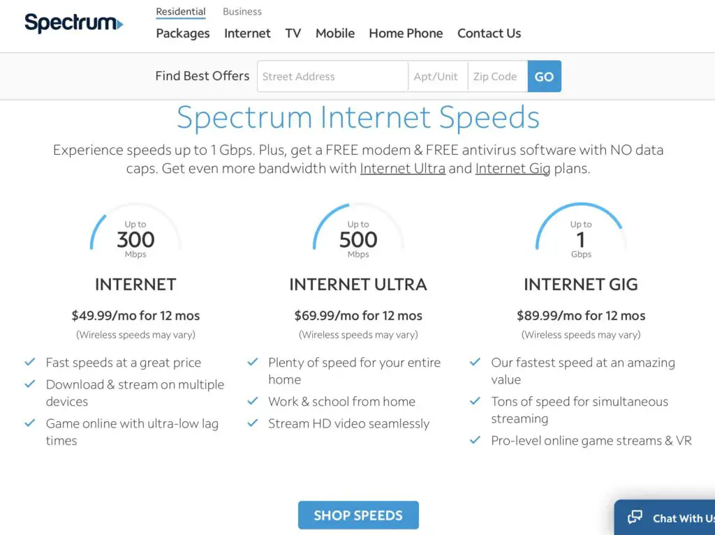 What is the Speed of Spectrum Internet