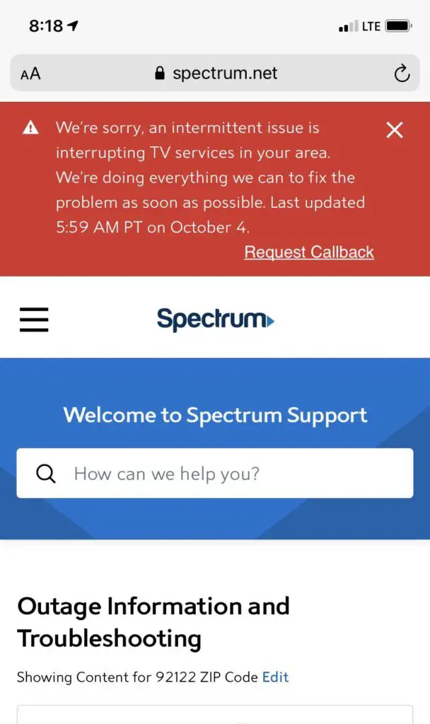 When Will Spectrum Internet Be Restored